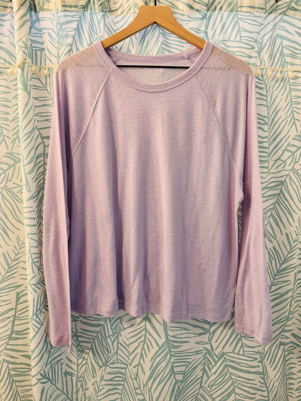 Linen Blend Lightweight Lavender Pullover Sweater